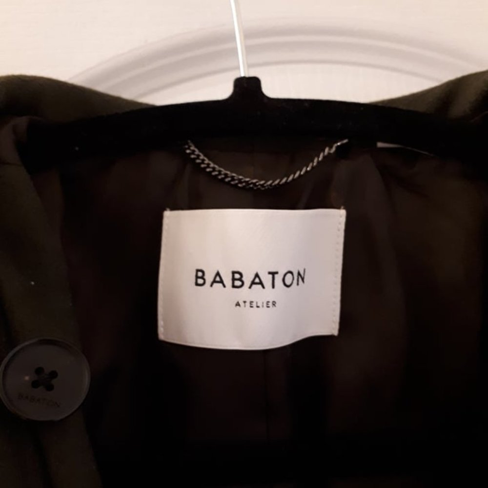 Aritzia Babaton olive green tailored coat - Picture 3 of 3